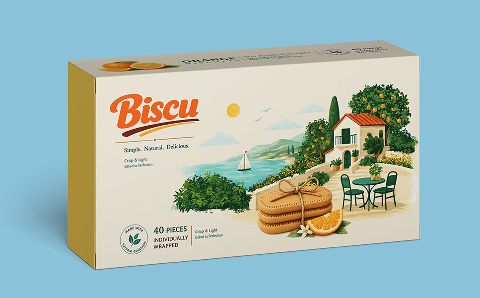 Biscu Biscuit - Packaging Illustration