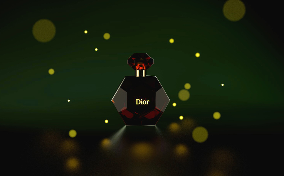 Dior Perfume Bottle — 3D Product Render